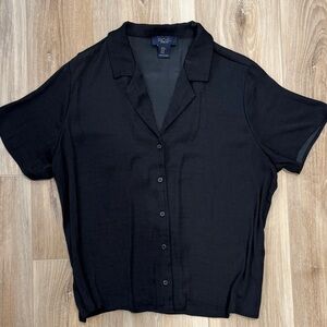 Rachel Black Button-Up Shirt